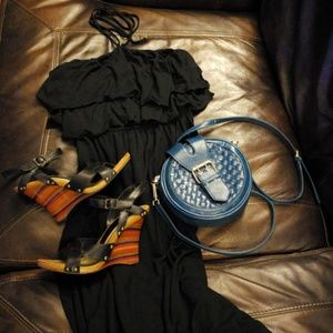 Hi Low Black Maxi Dress Size Small